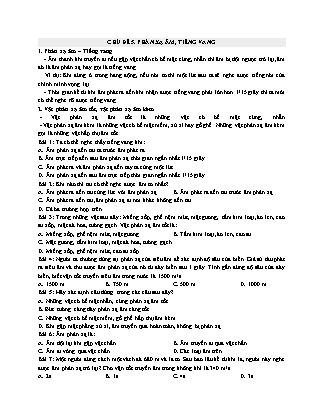 Giáo án Vật Lí Lớp 7 - Chủ đề 5: Phản xạ âm, Tiếng vang