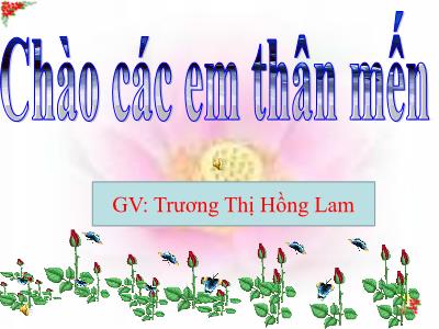 Bài giảng Giáo dục công dân Lớp 7 - Tiết 4, Bài 5: Yêu thương con người - Trương Thị Hồng Lam