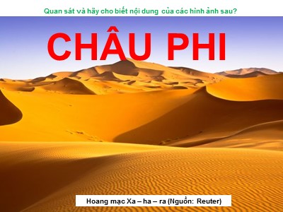 Bài giảng Địa Lý Lớp 7 - Bài 26: Thiên nhiên châu Phi (Chuẩn kiến thức)