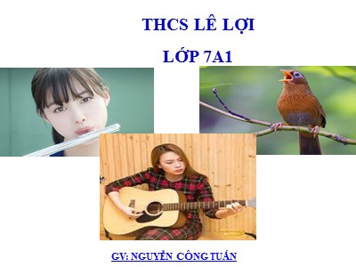 Bài giảng Vật Lý 7 - Tiết 13, Bài 11: Nguồn âm - Trường THCS Lê Lợi