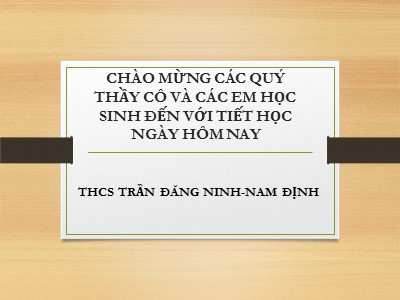 Bài giảng Đại số Lớp 7 - Bài 4: Đơn thức đồng dạng - Trường THCS Trần Đăng Ninh