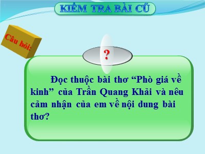 Bài giảng Ngữ Văn Khối 7 - Tiết 24: Bánh trôi nước (Hồ Xuân Hương)