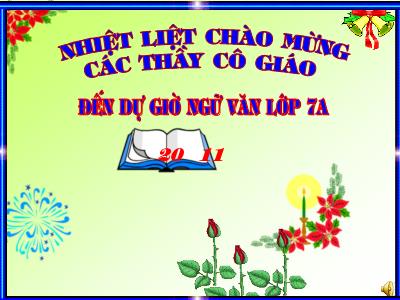 Bài giảng Ngữ Văn Khối 7 - Tiết 45: Cảnh khuya (Hồ Chí Minh)