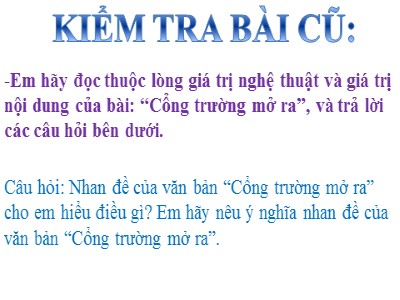 Bài giảng Ngữ Văn Lớp 7 - Tiết 2: Mẹ tôi