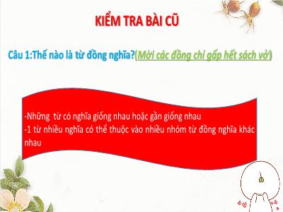 Bài giảng Ngữ Văn Lớp 7 - Tiết 41: Từ trái nghĩa