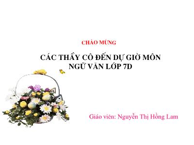 Bài giảng Ngữ Văn Lớp 7 - Tiết 45: Tiếng Việt Thành ngữ - Nguyễn Thị Hồng Lam