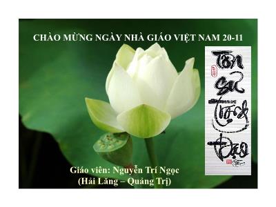 Bài giảng Ngữ Văn Lớp 7 - Tiết 48: Tiếng Việt Thành ngữ - Nguyễn Trí Ngọc