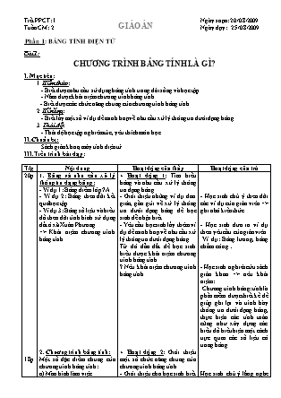 Giáo án Tin học Lớp 7 - Năm học 2009-2010 (Cả năm)