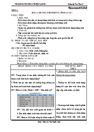 Giáo án Tin học Lớp 7 - Năm học 2019-2020 - Lê Thị Nguyệt Anh