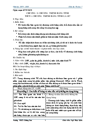 Giáo án Tin học Lớp 7 - Năm học 2019-2020 - Ngô Thủy Uyên