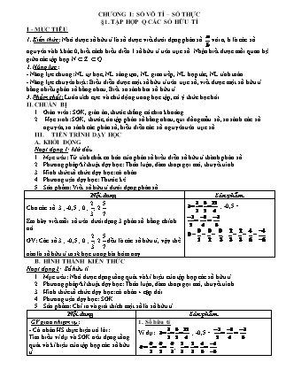 Giáo án Đại số Lớp 7 (Cả năm)