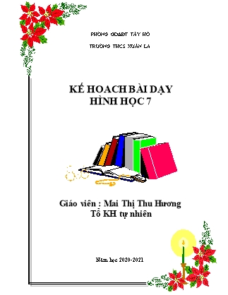 Kế hoạch bài dạy Hình học Lớp 7 - Mai Thị Thu Hương