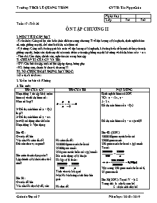 Giáo án Đại số 7 - Tiết 36+37 - Năm học 2019-2020 - Bùi Ngọc Giàu