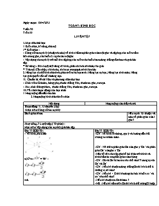 Giáo án Hình học 7 - Tuần 30 - Năm học 2020-2021 - Lê Cẩm Loan