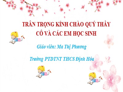 Bài giảng Ngữ Văn Lớp 7 - Bài 20: Câu đặc biệt - Ma Thị Phương