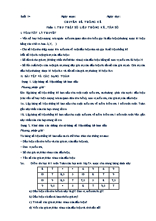Chuyên đề bồi dưỡng học sinh giỏi Toán 7 - Chương II: Hàm số và đồ thị - Chuyên đề 14: Thống kê