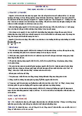 Chuyên đề bồi dưỡng học sinh giỏi Toán Lớp 7 - Chuyên đề 16: Ứng dụng nguyên lý Dirichlet Chuyên đề bồi dưỡng học sinh giỏi Toán Lớp 7 - Chuyên đề 16: Ứng dụng nguyên lý Dirichlet