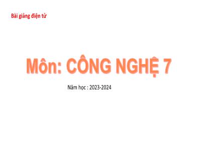 Bài giảng Công nghệ 7 (Kết nối tri thức với cuộc sống) - Bài 14: Giới thiệu về thuỷ sản - Năm học 2023-2024
