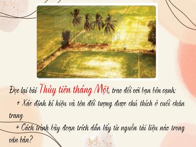 Bài giảng Ngữ văn 7 (Kết nối tri thức với cuộc sống) - Bài 9: Hòa điệu với thiên nhiên - Thực hành tiếng Việt