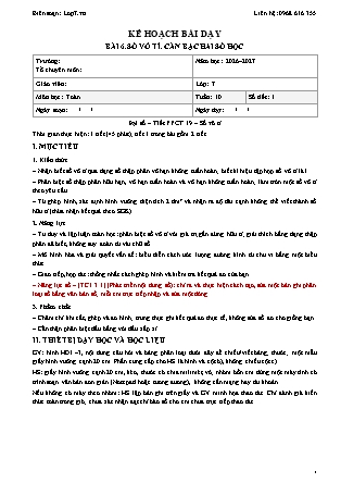 Kế hoạch bài dạy Toán Lớp 7 - Tuần 10 - Năm học 2026-2027 (Tích hợp năng lực số và AI)