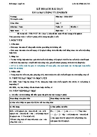 Kế hoạch bài dạy Toán Lớp 7 - Tuần 23 - Năm học 2026-2027 (Tích hợp năng lực số và AI)