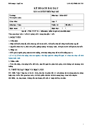 Kế hoạch bài dạy Toán Lớp 7 - Tuần 25 - Năm học 2026-2027 (Tích hợp năng lực số và AI)