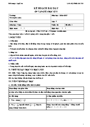 Kế hoạch bài dạy Toán Lớp 7 - Tuần 28 - Năm học 2026-2027 (Tích hợp năng lực số và AI)