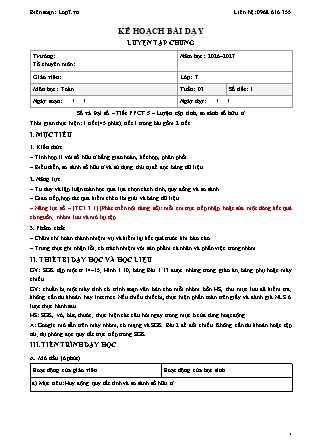 Kế hoạch bài dạy Toán Lớp 7 - Tuần 3 - Năm học 2026-2027 (Tích hợp năng lực số và AI)