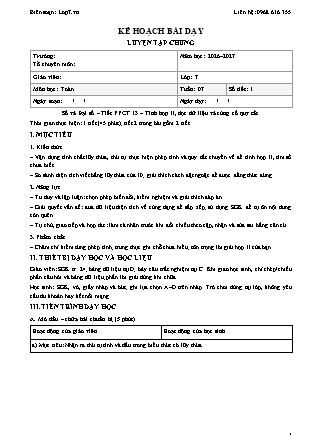 Kế hoạch bài dạy Toán Lớp 7 - Tuần 7 - Năm học 2026-2027 (Tích hợp năng lực số và AI)