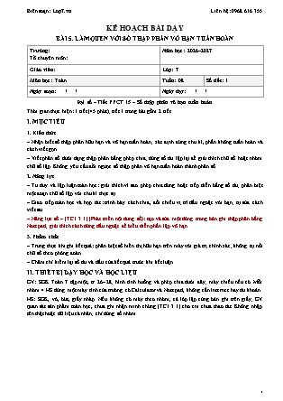 Kế hoạch bài dạy Toán Lớp 7 - Tuần 8 - Năm học 2026-2027 (Tích hợp năng lực số và AI)